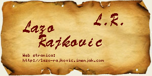 Lazo Rajković vizit kartica